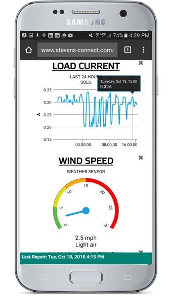 Stevens-Connect on Smartphone
